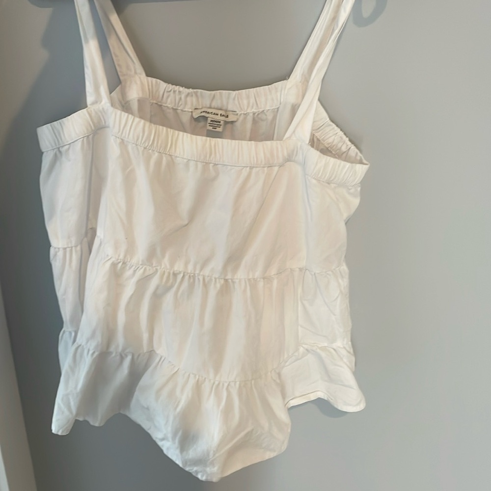 American Eagle white crop top with ties